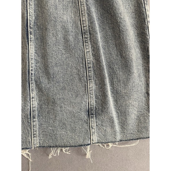 RAILS Women M Cascade Dress Strand Denim Frayed Hem Stretch Asymmetric‎ Button - Picture 11 of 13